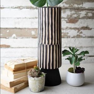 LAST CHANCE SALE Wood Cylinder Vase
